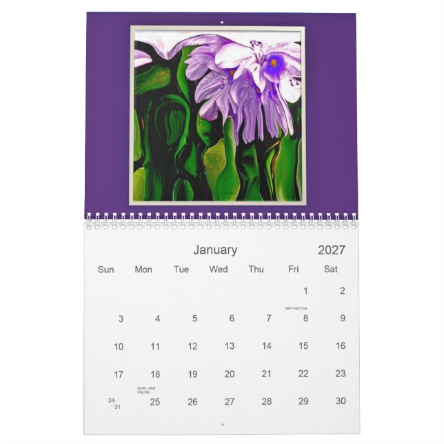 Calendrier 2012 de feuillage d'ArtSylvia (Jan 2027)