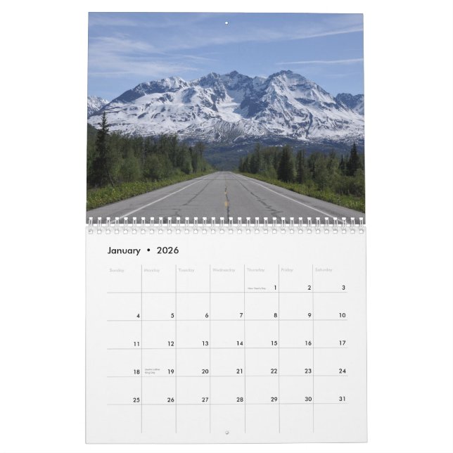Calendrier 2012 de l'Alaska (Jan 2026)