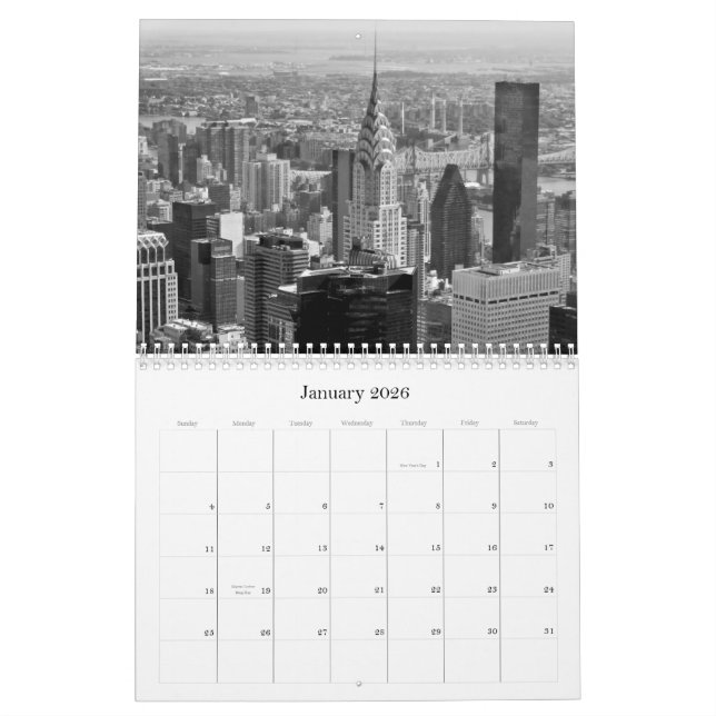 Calendrier 2012 de New York (Jan 2026)
