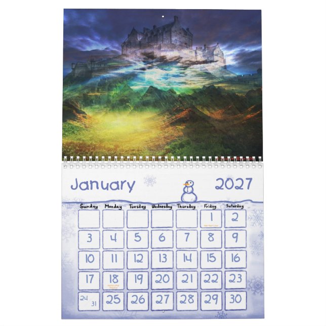 Calendrier 2013 de David A. Baker Art (Jan 2027)