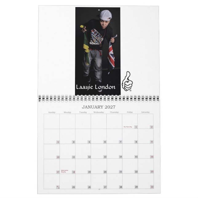 Calendrier 2013 de goujon (Jan 2027)