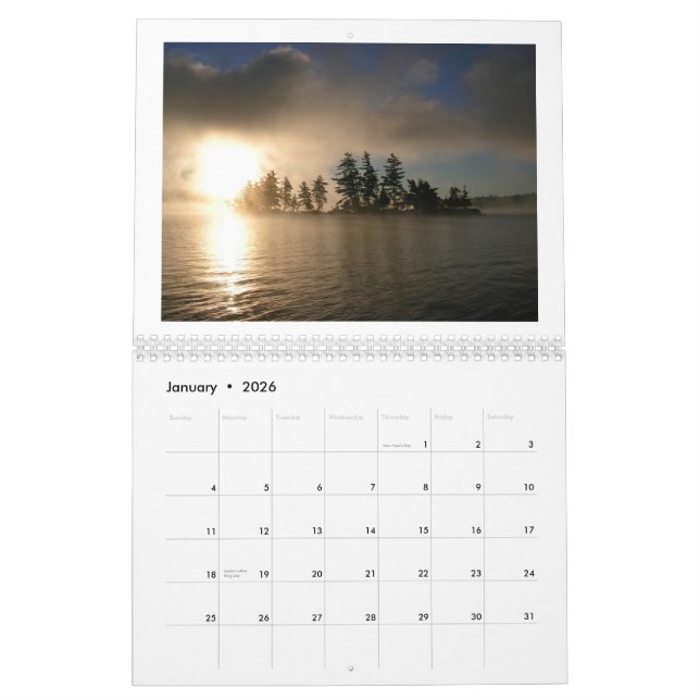 Calendrier 2013 de lac Raquette (Jan 2026)