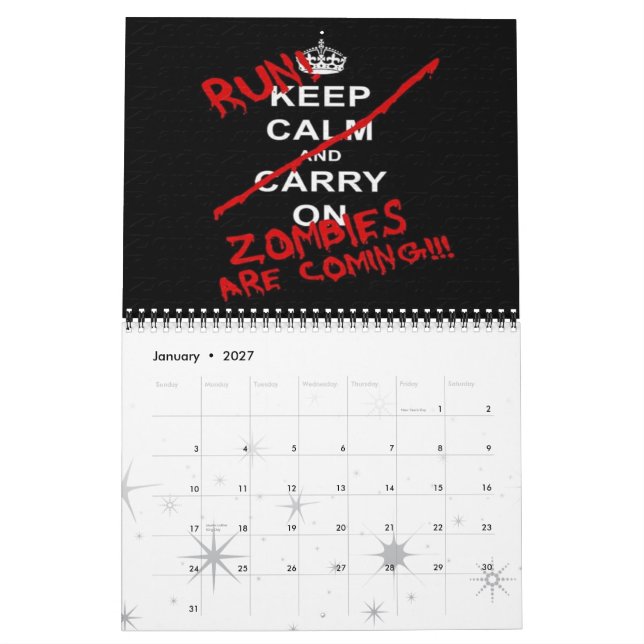 calendrier 2013 de zombi (Jan 2027)