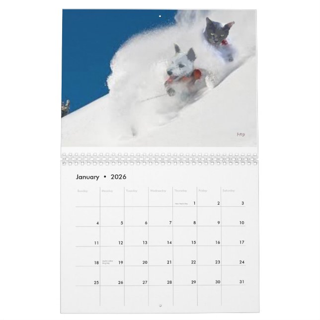 CALENDRIER 2013, GRAPHIQUES DRÔLES D'ANIMAUX (Jan 2026)