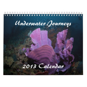 Calendrier 2013 sous-marin d'espèce marine de