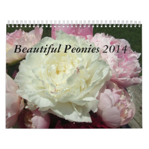 Calendrier 2014 de fleur de pivoines