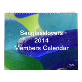 Calendrier 2014 en verre de membre d'amants de mer