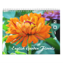 Calendrier 2014 floral de jardin anglais