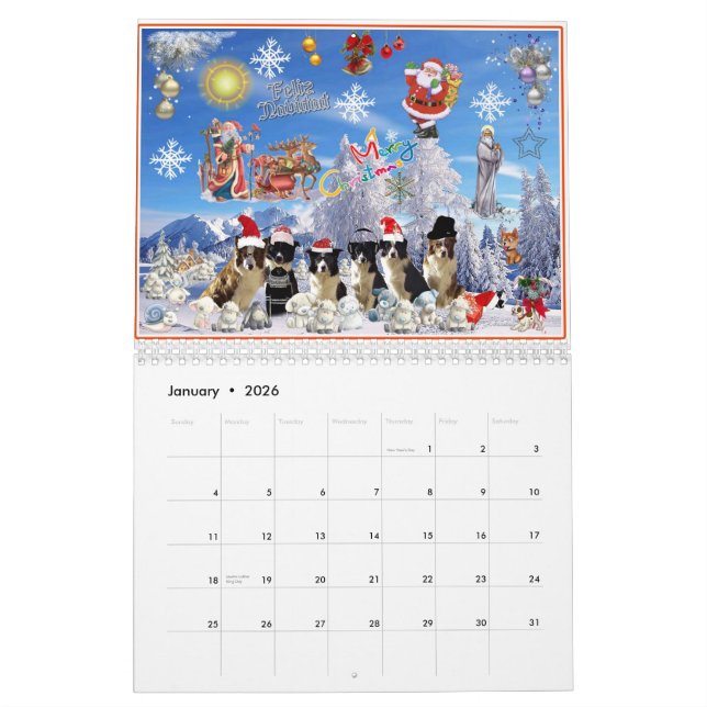 Calendrier 2014 jolulodi Border collie (Jan 2026)