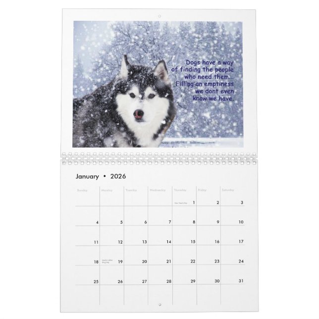 Calendrier 2014 - pour l'amour des chiens (Jan 2026)