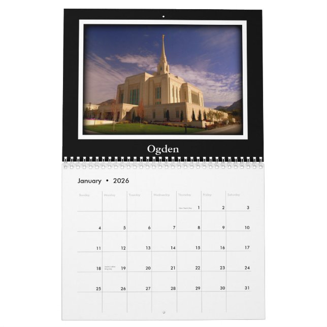 Calendrier 2015 de temple de l'Utah calendrier de (Jan 2026)