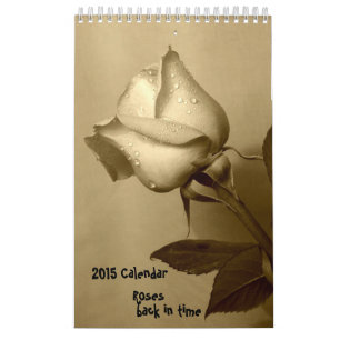 Calendrier 2015 rose - arrière à temps