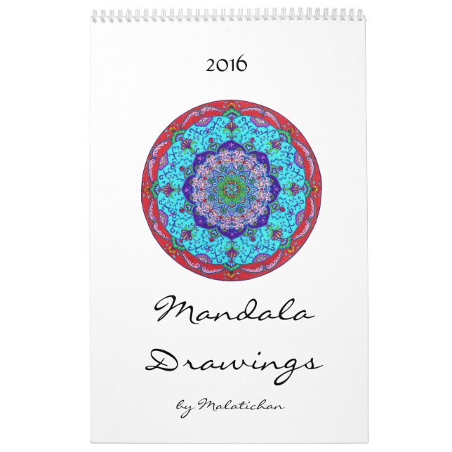 Calendrier 2016 (dessins) de mandala (Protection)