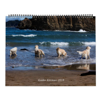 Calendrier 2018 de golden retriever