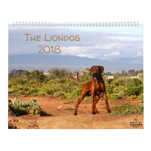 Calendrier 2018 de Liondog - de Rhodesian (Protection)