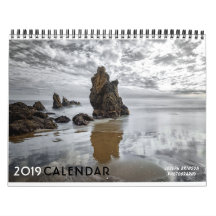 Calendrier 2019 d'océan de paysage marin