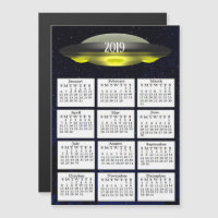 Calendrier 2019 Magnet UFO et étoiles