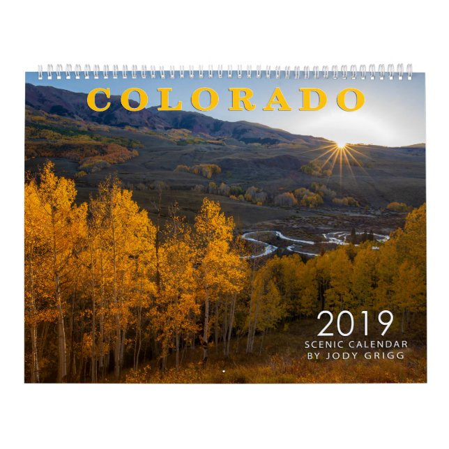 Calendrier 2019 pittoresque du COLORADO (Protection)