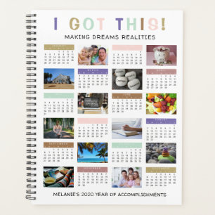 Calendrier 2020 J'AI OBTENU CES Objectifs Photos p
