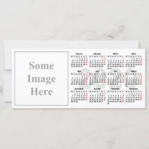 Calendrier 2020 modèle Flat Card