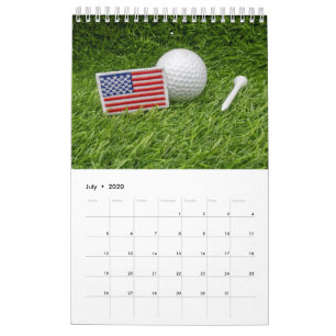Calendrier 2020 pour les golfeurs avec balle de go