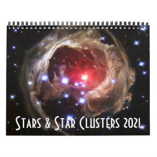 Calendrier 2021 Astronomie spatiale Stars Star Clusters NASA