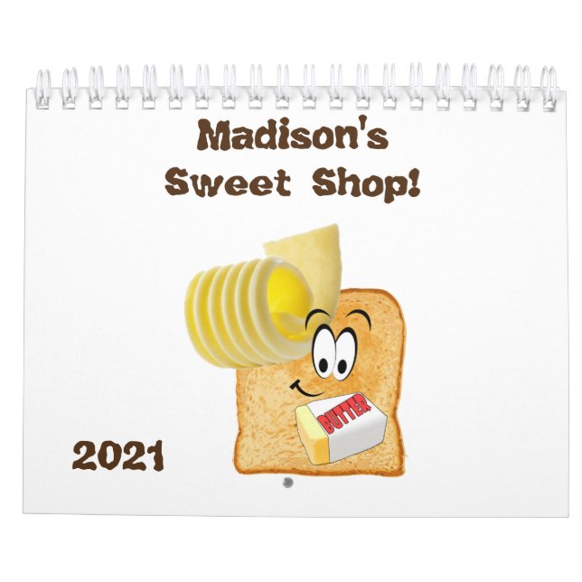 Calendrier 2021 Boulangerie Sweet Donuts Cupcake (Dos)