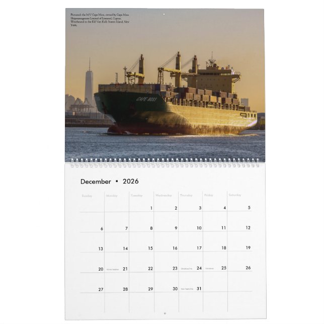 Calendrier 2021 Maritime Photography by : Birk Thomas (Dec 2026)