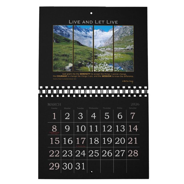 Calendrier 2021 Sérénité Prière Dieu Accordez Récupération de (Mar 2026)