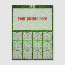 Calendrier 2022 Photo Personnalisé Fridge Magnet