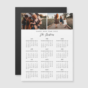 Calendrier 2023 Carte photo magnétique Bonne année