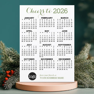 Calendrier 2023 Green White Business - Carte de va