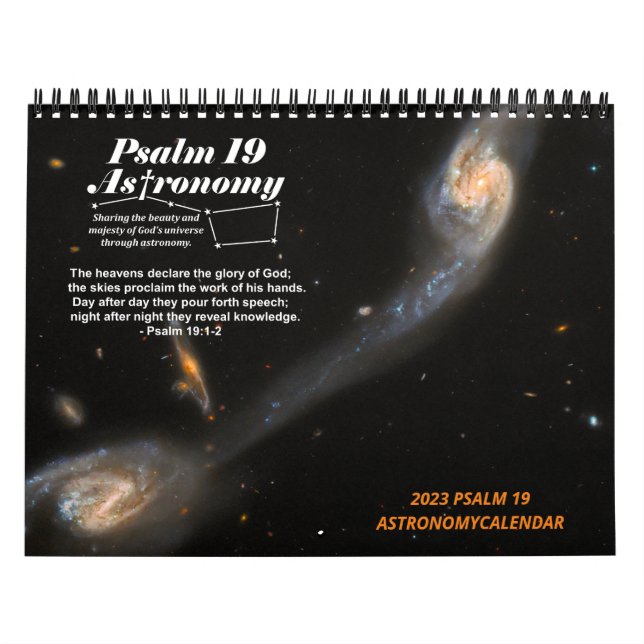 Calendrier 2023 MEDIUM Psalm 19 Astronomy Society Calendar  (Protection)