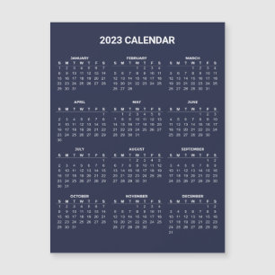 Calendrier 2023 simple mais élégant   Carte magnét