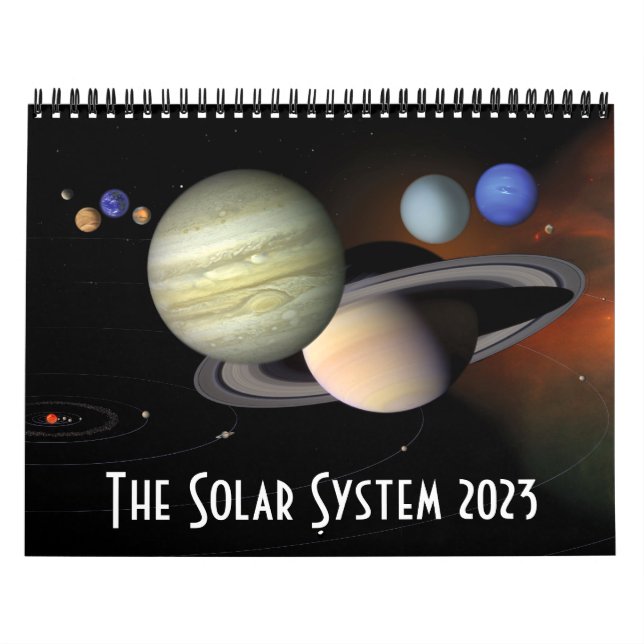 Calendrier 2023 Système solaire Astronomie spatiale Planètes  (Protection)