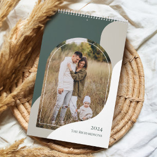 Calendrier 2024 Famille Minimal Arch Photos Modèle élégant