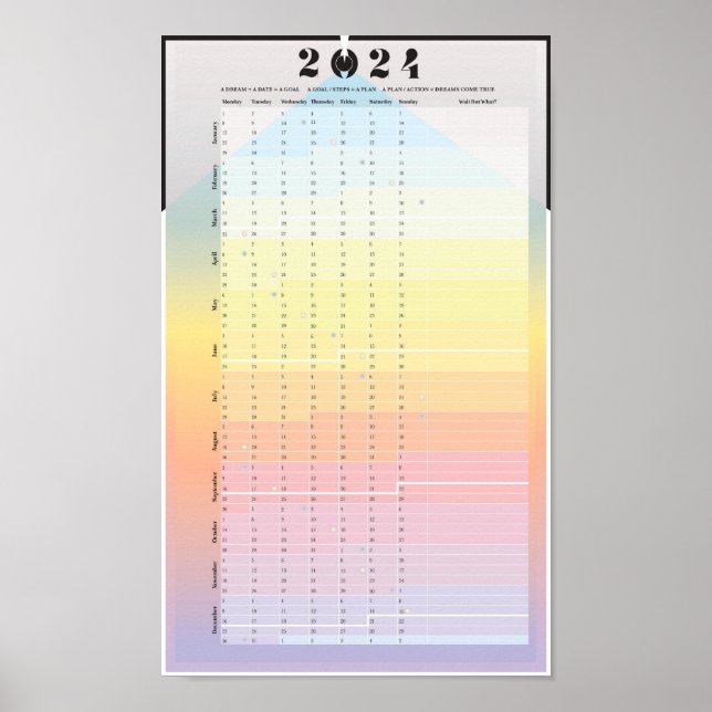 Calendrier 2024 - Poster du planificateur de lune (Devant)