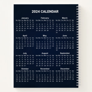 Calendrier 2024 simple mais élégant CARNET