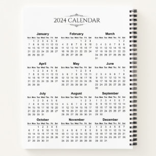 Calendrier 2024 simple mais élégant   CARNET