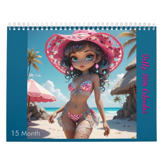 Calendrier 2025/26 Dollz 15 mois (Protection)
