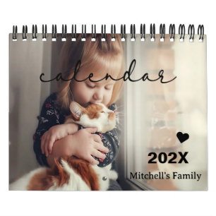 Calendrier 2025 Animaux de compagnie Photo personnalisée Crée