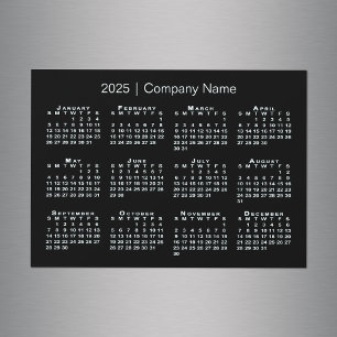 Calendrier 2025 avec nom de société Black Magnet