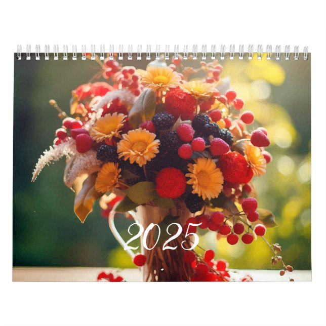 Calendrier 2025. Belles fleurs lumineuses (Protection)