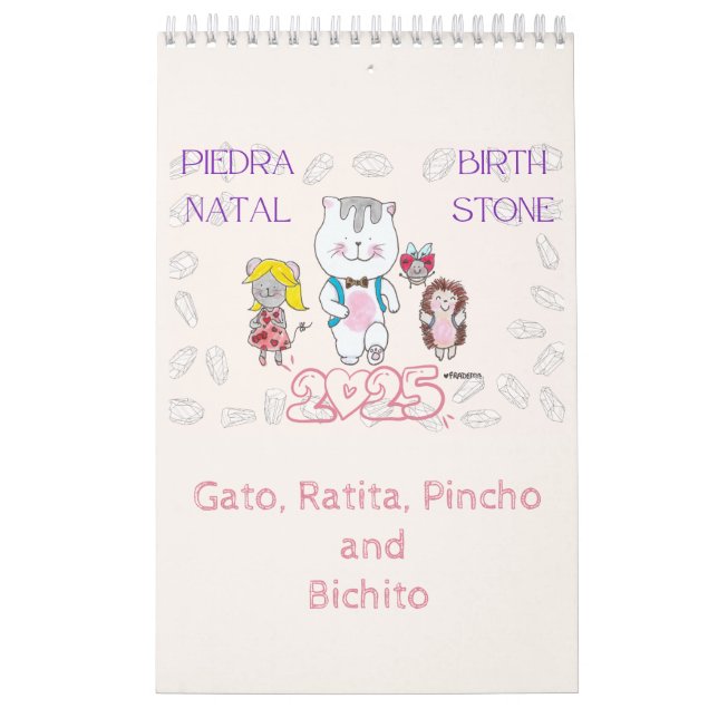 Calendrier 2025 BirthStone Calendario (Protection)