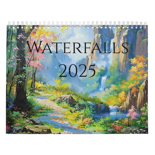 Calendrier 2025 des peintures de chutes d'eau (Protection)