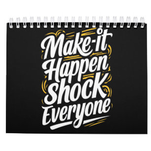 Calendrier 2025 Fusion de l'art, citation motivati