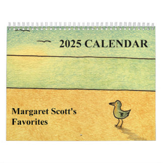 Calendrier 2025 mettant en vedette l'art original.