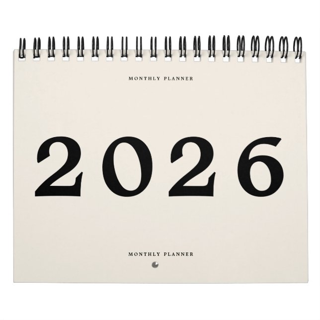 Calendrier 2025 Moderne Noir Beige Américain Planificateur me (Protection)