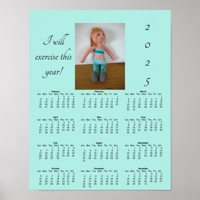 Calendrier 2025 - Poster Promise Exercise (Devant)