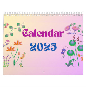 Calendrier 2025 scènes naturelles modernes citations inspirat